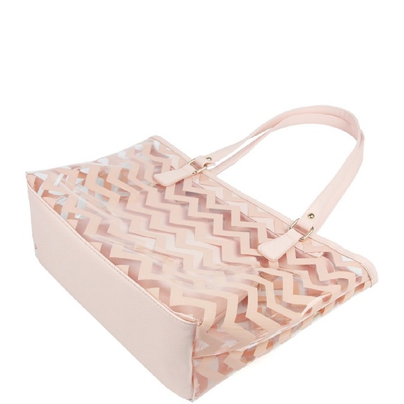 π€ HP π€ VANA Pink Chevron Transparent Tote - Picture 3 of 7